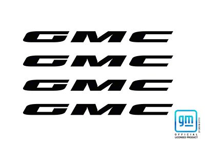 Emblems Plus GMC Door Handle Decals; Gloss Black (15-25 Canyon)