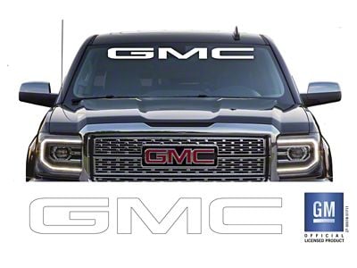 Emblems Plus GMC Windshield Banner; Gloss White (15-25 Sierra 2500 HD)