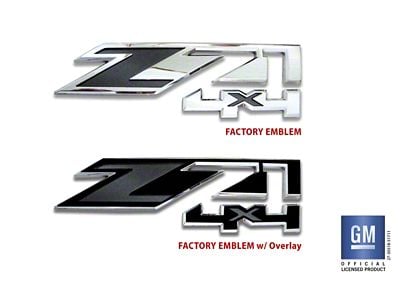 Emblems Plus Z71 4x4 Bedside Decals; Gloss Black (15-19 Sierra 2500 HD)