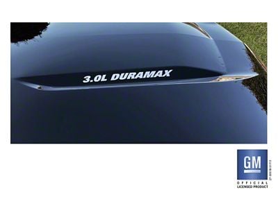 Emblems Plus 3.0L DURAMAX Hood Lettering Decals; Silver (19-25 3.0L Duramax Silverado 1500)