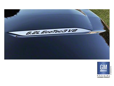 Emblems Plus 6.2L EcoTec3 V8 Hood Lettering Decals; Die-Cut Silver (19-25 6.2L Silverado 1500)