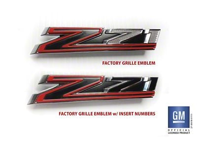 Emblems Plus 71 Grille Emblem Decal Insert Kit; Gloss Black (19-25 Silverado 1500)