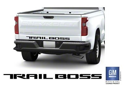 Emblems Plus TRAIL BOSS Tailgate Lettering Decals; Matte Black (19-25 Silverado 1500 Trail Boss)