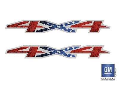 Emblems Plus 4x4 Bedside Decals; American Flag (20-25 Silverado 2500 HD)