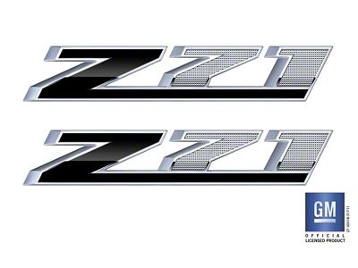 Emblems Plus Z71 Bedside Decals; Black Fade/Silver (15-19 Silverado 2500 HD)