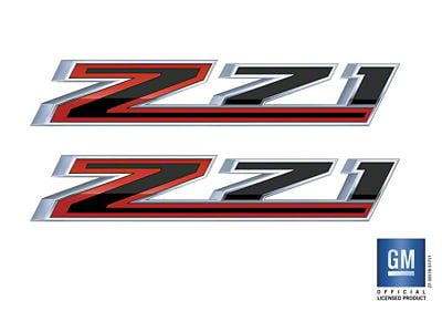 Emblems Plus Z71 Bedside Decals; Black/Red/Chrome (20-25 Silverado 2500 HD)