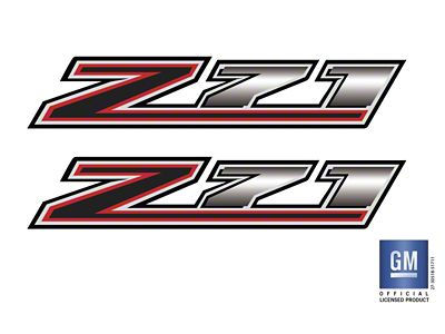 Emblems Plus Z71 Bedside Decals; Black/Silver (15-19 Silverado 2500 HD)