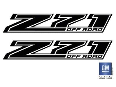 Emblems Plus Z71 Off Road Bedside Decals; Matte Black (15-19 Silverado 2500 HD)