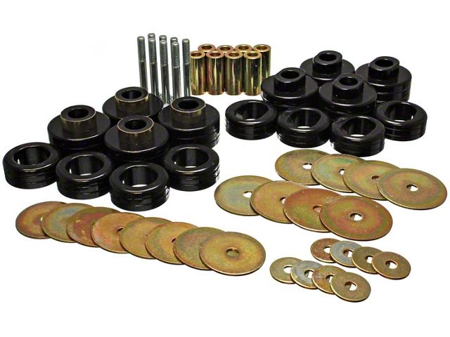 Body Mount Bushings and Hardware Kit; Black (03-05 4WD RAM 3500 Quad Cab)