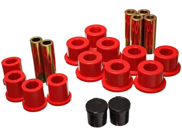 Rear Leaf Spring Bushings; Red (03-09 4WD RAM 3500)