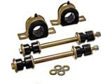 Front Sway Bar Bushings with Endlinks; 36mm; Black (07-10 4WD Sierra 2500 HD)