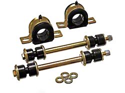 Front Sway Bar Bushings with Endlinks; 36mm; Black (07-10 4WD Sierra 3500 HD)