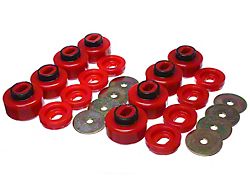 Body Mount Bushings; Red (07-10 4WD Silverado 2500 HD)