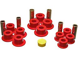 Rear Leaf Spring Bushings; Red (07-10 4WD Silverado 2500 HD)