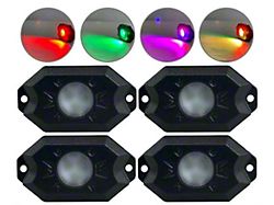 Extreme LED RGB LED Rock Light Kit; 4-Pack (Universal; Some Adaptation May Be Required)