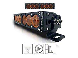 Extreme LED 12-Inch X6 Series Amber LED Light Bar; Flood Beam (Universal; Some Adaptation May Be Required)