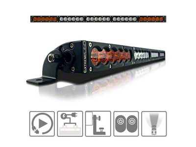 Extreme LED 30-Inch X6S Slim Series Amber/White LED Light Bar with Harness; Combo Beam (Universal; Some Adaptation May Be Required)