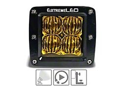 Extreme LED 3-Inch Extreme Series Yellow LED Light Pod; Flood Beam (Universal; Some Adaptation May Be Required)