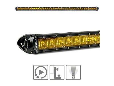 Extreme LED 40-Inch X1 Series Single Row Amber LED Light Bar; Combo Beam (Universal; Some Adaptation May Be Required)