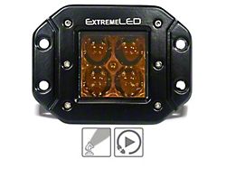 Extreme LED 3-Inch Extreme Series Flush Mount Amber LED Light Pod; Spot Beam (Universal; Some Adaptation May Be Required)