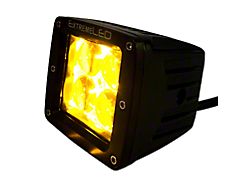 Extreme LED 3-Inch Extreme Stealth Series Amber LED Light Pod; Flood Beam (Universal; Some Adaptation May Be Required)