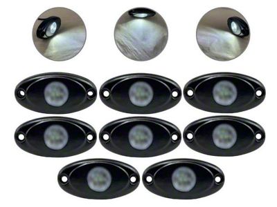 Extreme LED White LED Rock Light Kit; 8-Pack (Universal; Some Adaptation May Be Required)