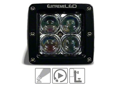 Extreme LED 3-Inch Extreme Series Orange LED Light Pod; Spot Beam (Universal; Some Adaptation May Be Required)