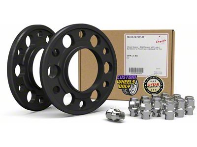 1/2-Inch Billet Aluminum 6-Lug Wheel Spacer and 3/4-Inch ET Acorn Chrome Lug Nut Kit (15-25 F-150)