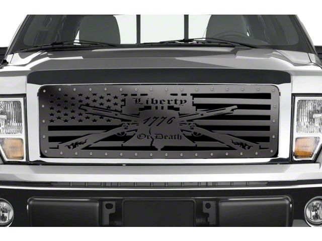 1-Piece Steel Upper Grille Insert; Liberty Or Death (09-14 F-150, Excluding Raptor & 09-12 King Ranch, Lariat)