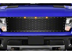 1-Piece Steel Upper Replacement Grille; Bricks (10-14 F-150 Raptor)