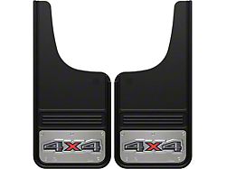 12-Inch x 26-Inch Mud Flaps with 4x4 Logo; Front or Rear (Universal; Some Adaptation May Be Required)