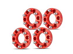 1.25-Inch 6-Lug Wheel Spacers; Red; Set of Four (04-14 F-150)