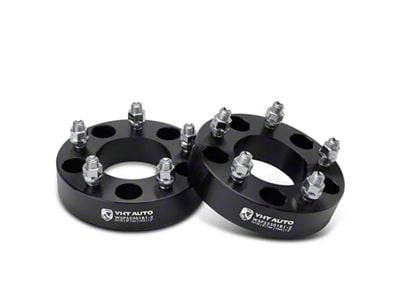 1.50-Inch 5-Lug Wheel Spacers; Black; Set of Two (Late 00-03 F-150)