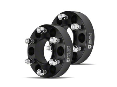 1.50-Inch 6-Lug Wheel Spacers; Black; Set of Two (15-24 F-150)