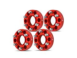 1.50-Inch 6-Lug Wheel Spacers; Red; Set of Four (15-25 F-150)