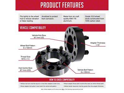 1.75-Inch Billet Aluminum Hubcentric 6-Lug Wheel Spacer (15-25 F-150)