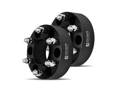 2-Inch 6-Lug Wheel Spacers; Black; Set of Two (04-14 F-150)