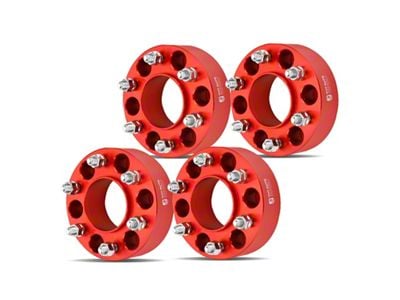 2-Inch 6-Lug Wheel Spacers; Red; Set of Four (04-14 F-150)