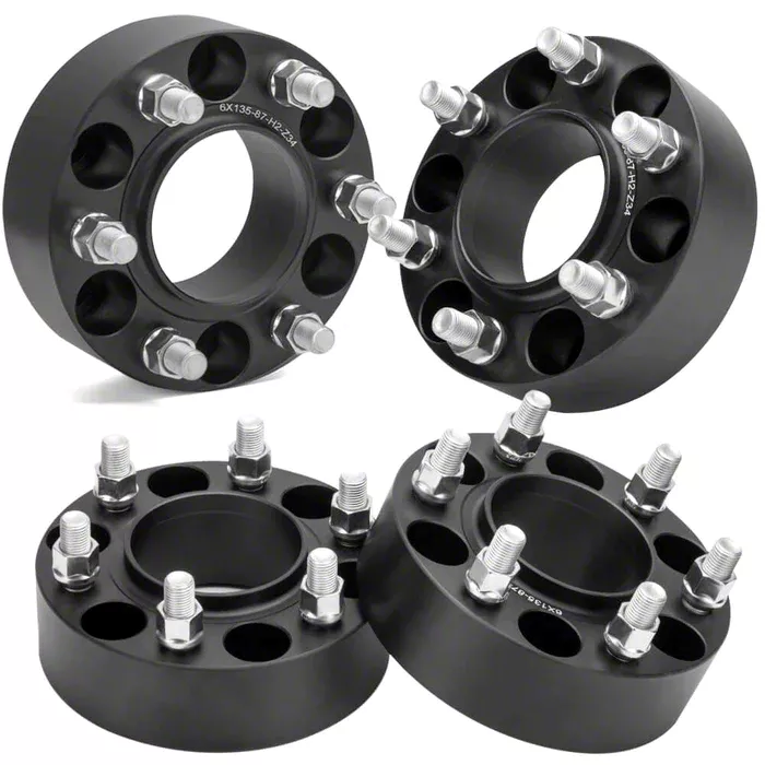 F 150 2 Inch Hubcentric Pro Billet Wheel Spacers Black 15 25 F 150 Free Shipping 6756