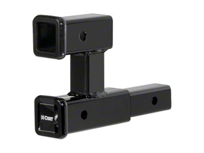 2-Inch Receiver Hitch Dual Extender; 5-13/16-Inch Rise (Universal; Some Adaptation May Be Required)