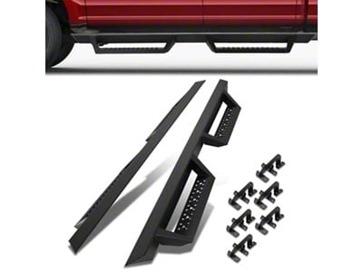 2.75-Inch Drop Step Running Boards; Textured Black (15-24 F-150 SuperCrew)
