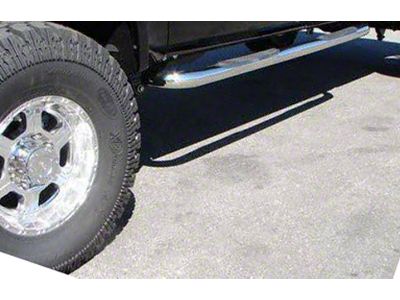 3-Inch Round Side Step Bars; Stainless Steel (04-08 F-150 SuperCrew)