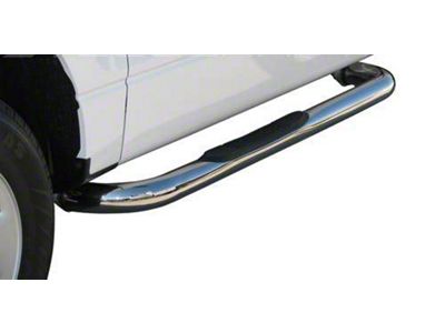3-Inch Round Side Step Bars; Stainless Steel (09-14 F-150 Regular Cab)