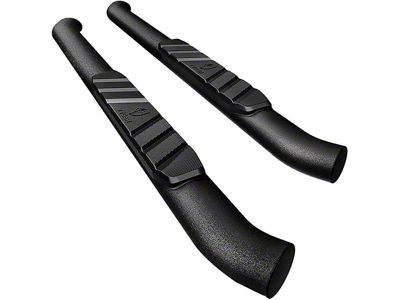 3.50-Inch Side Step Bars; Textured Black (15-24 F-150 Regular Cab)