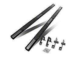 4-Inch Straight Nerf Side Step Bars; Black (04-14 F-150 SuperCab)