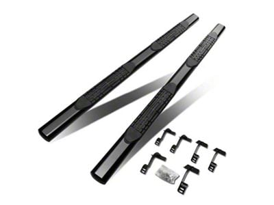 4-Inch Straight Nerf Side Step Bars; Black (15-20 F-150 SuperCrew)