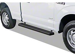 5-Inch iStep SS Running Boards; Black (15-24 F-150 Regular Cab)