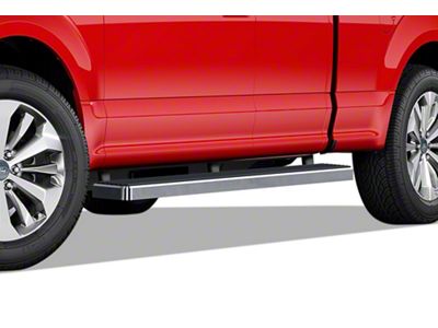 5-Inch iStep SS Running Boards; Hairline Silver (15-24 F-150 SuperCab)