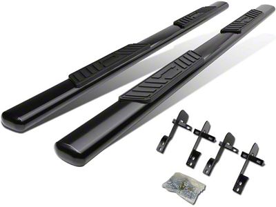 5-Inch Nerf Side Step Bars; Black (01-03 F-150 SuperCrew)