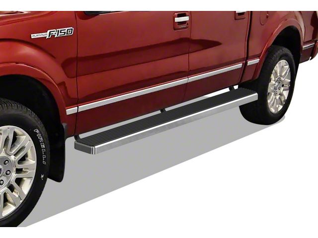 6-Inch iStep Running Boards; Hairline Silver (09-14 F-150 SuperCrew)